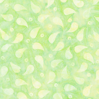 Paisley Got Mod Batiks - Paisley with Circles Green Seedling Yardage