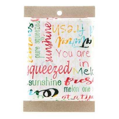 Citrus - Fruity Words One Yard Cut