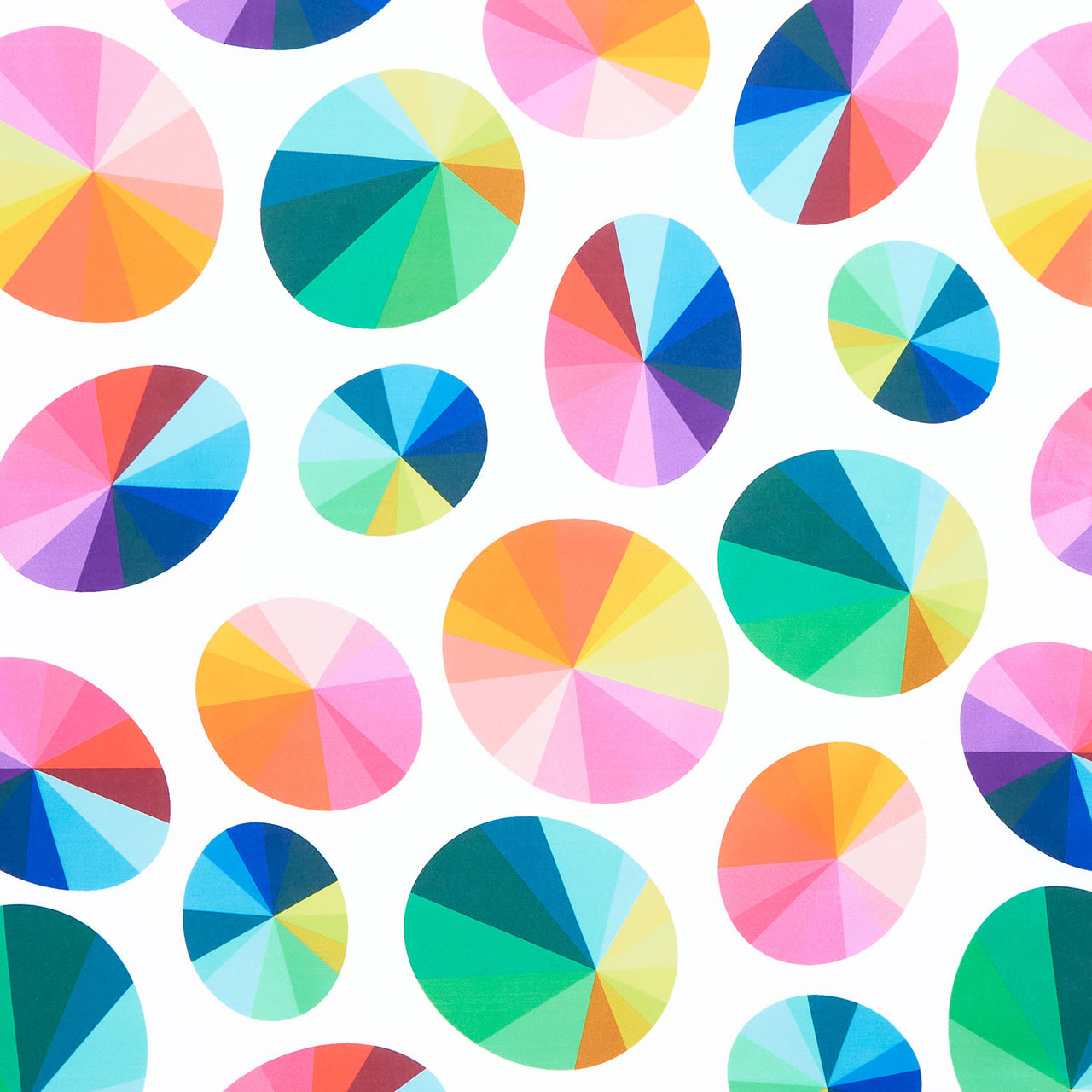 108" Quilt Back (Windham) - Color Wheels 108" Wide Backing White Primary Image