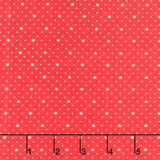 Lighthearted - Heart Dot 108" Wide Backing Red