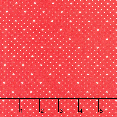 Lighthearted - Heart Dot 108" Wide Backing Red