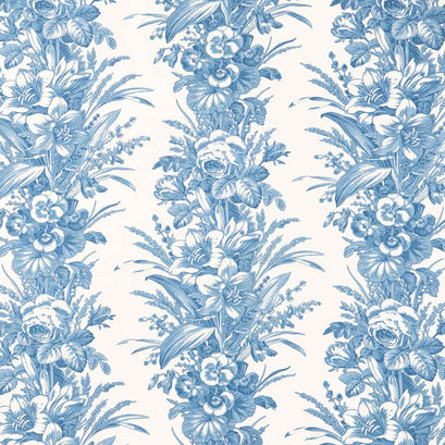 Cocoa Blue - Amaryllis Bleu Yardage
