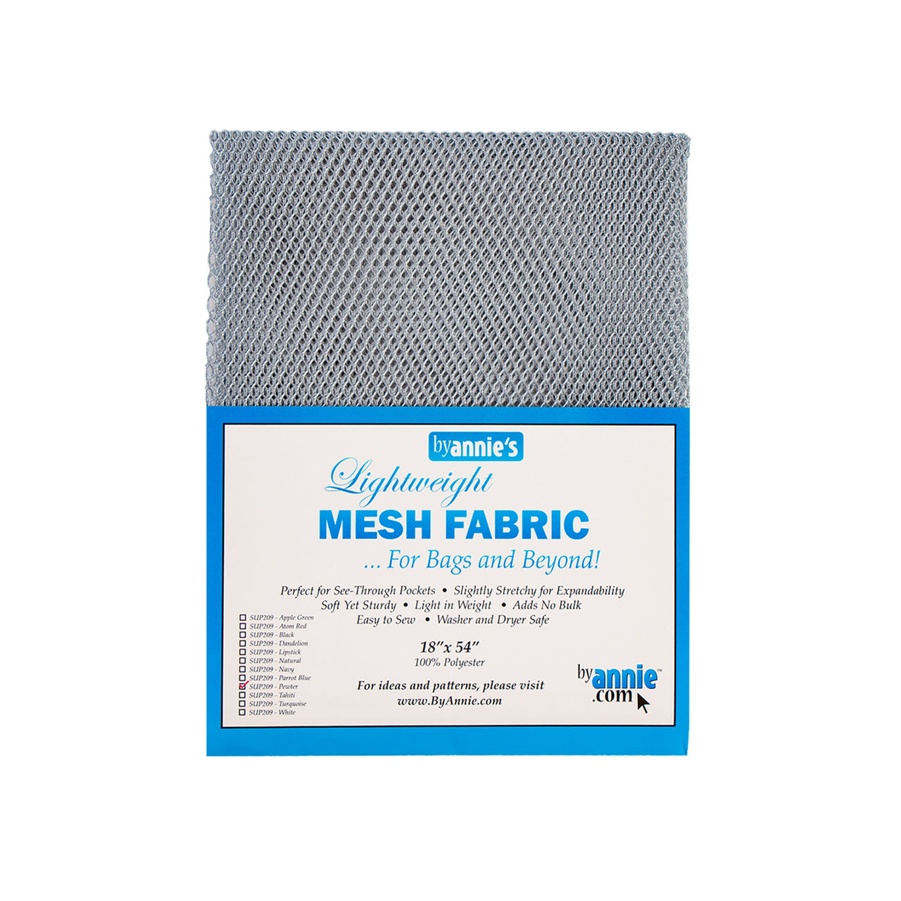 ByAnnie Lightweight Mesh - 18" x 54" - Pewter Primary Image