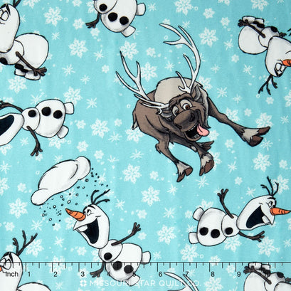 Disney - Frozen Olaf and Sven Toss Knit Yardage