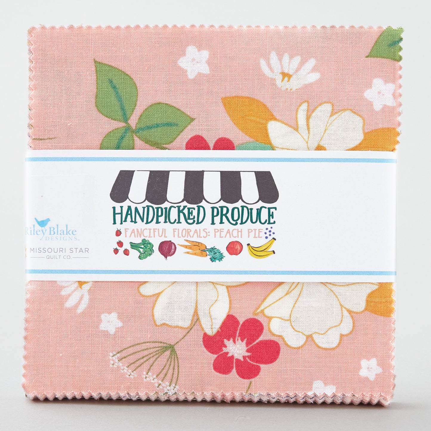 Handpicked Produce - Fanciful Florals Peach Pie 5" Stackers 24 pcs. Alternative View #1