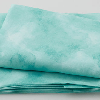 Winged Whisper - Clouds Teal 3 Yard Cut