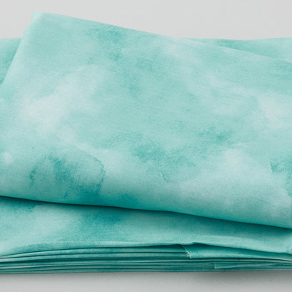 Winged Whisper - Clouds Teal 3 Yard Cut