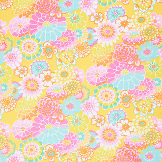 Kaffe Fassett Collective - August 2023 Asian Circles Yellow Yardage