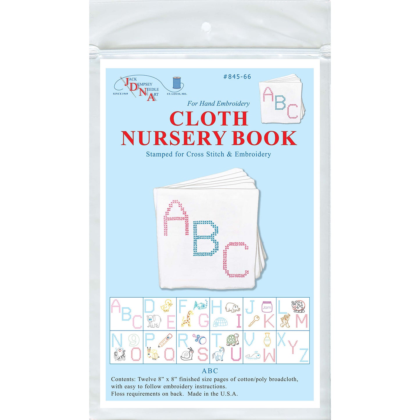 ABC Cloth Embroidery Nursery Book Kit Alternative View #2