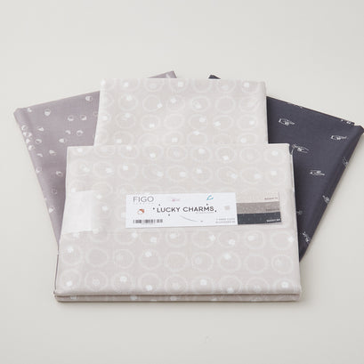 Lucky Charms Grey Favorites - 3 Piece One Yard Bundle