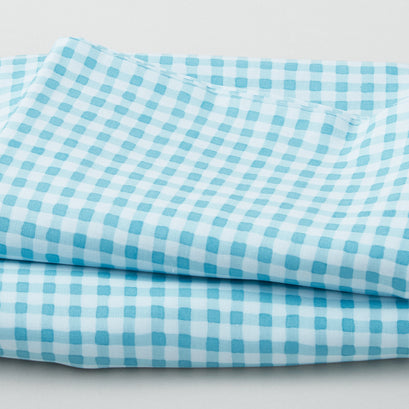 Sunflower Sweet - Gingham Light Teal 3 Yard Cut