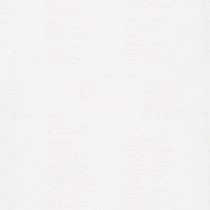Capsule Soften the Volume - Poetic Manuscripts Off-White Yardage Primary Image