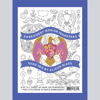 Alison Glass Embroidery Iron-On Transfers Road Trip Pattern