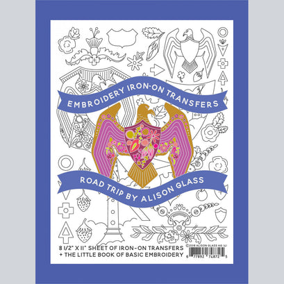 Alison Glass Embroidery Iron-On Transfers Road Trip Pattern