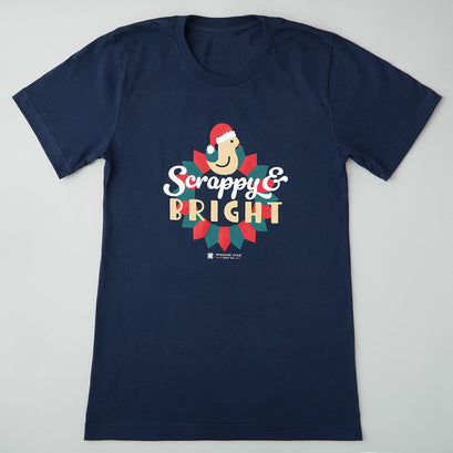 Scrappy & Bright Navy T-shirt - 4XL