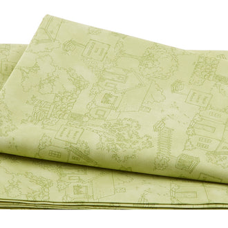 Readerville - Neighborhood Toile Green 2 Yard Cut