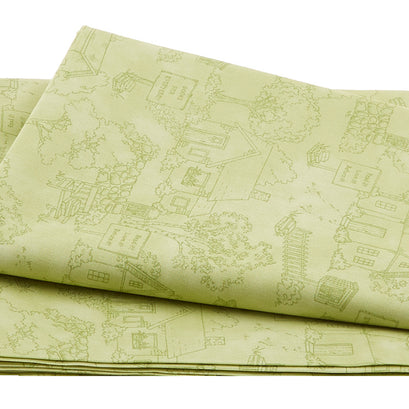 Readerville - Neighborhood Toile Green 2 Yard Cut
