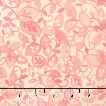 Nanette - Leaves & Vines Light Rose Yardage