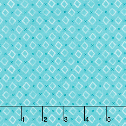 Cocoa Sweet - Diamonds All Over Teal Yardage
