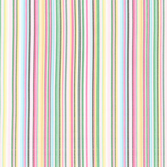 Water Lilies - Barcode Stripe Cream Multi Yardage