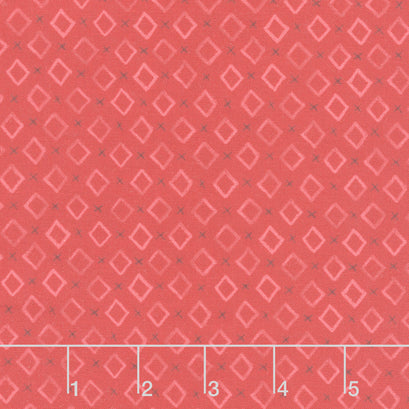 Cocoa Sweet - Diamonds All Over Red Yardage