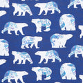 Polar Bear Attitude - Polar Bears Blue Yardage Primary Image