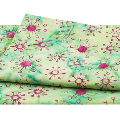 Mandala Magic Batiks - Circles Green Apple 2 Yard Cut