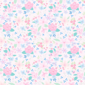 Tutu Much Attitude - Bravo Flowers Pink Digitally Printed Yardage