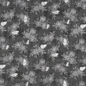 Belle - Once Upon A Time Charcoal Yardage