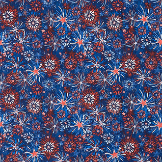 Fired Up - Fireworks Blue Yardage