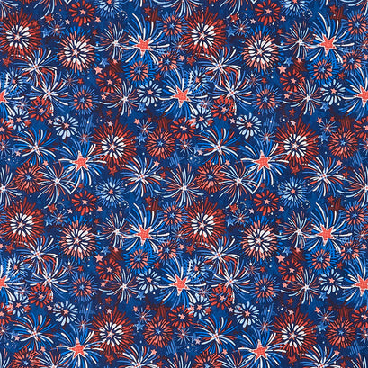 Fired Up - Fireworks Blue Yardage