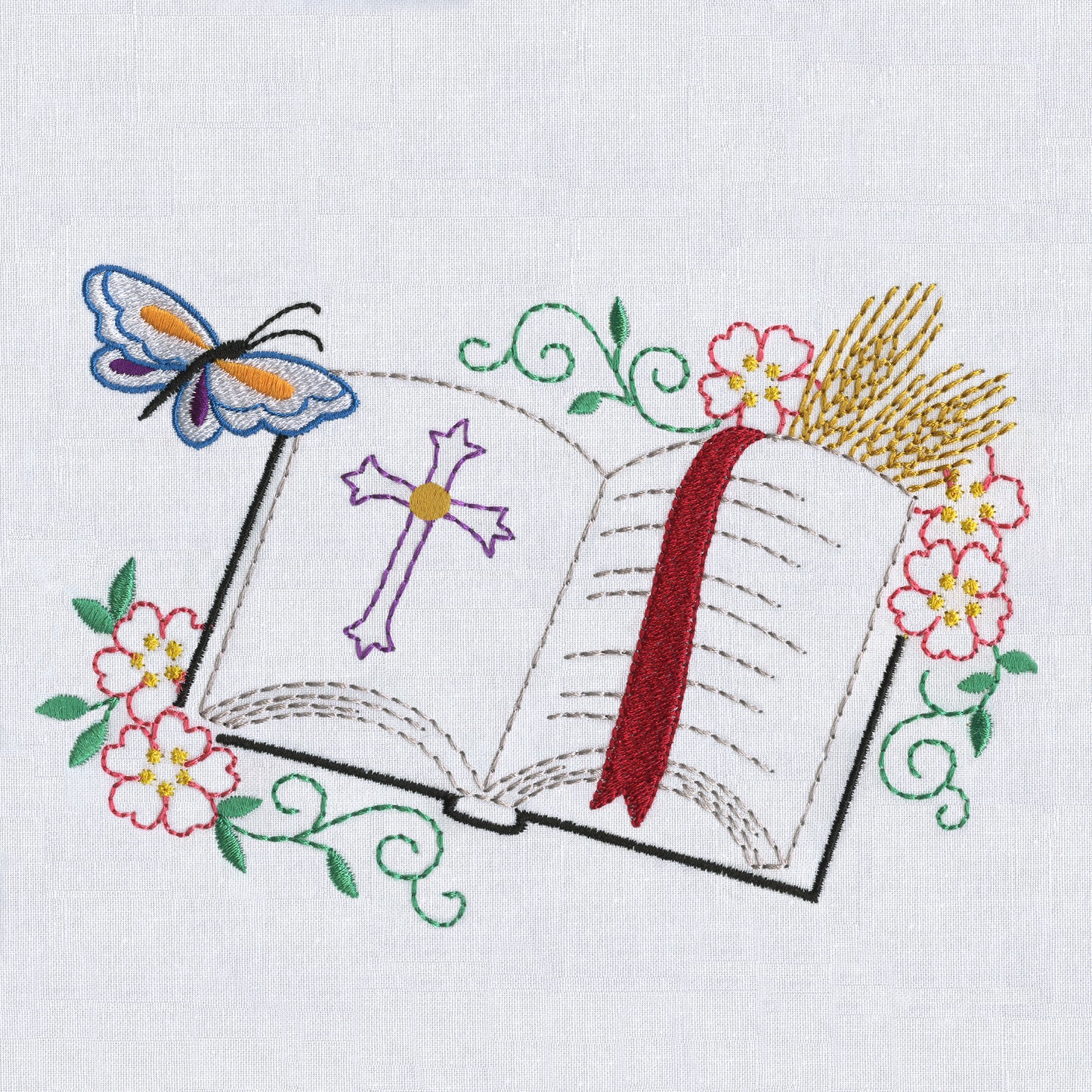 Aunt Martha's Charming Churches Iron-On Embroidery Pattern Alternative View #3