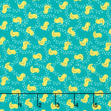 Quilt Town - Chuck The Duck Aqua Yardage Primary Image