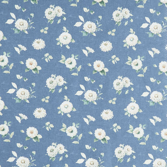 Green Fields - Floral Blue Yardage