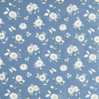 Green Fields - Floral Blue Yardage