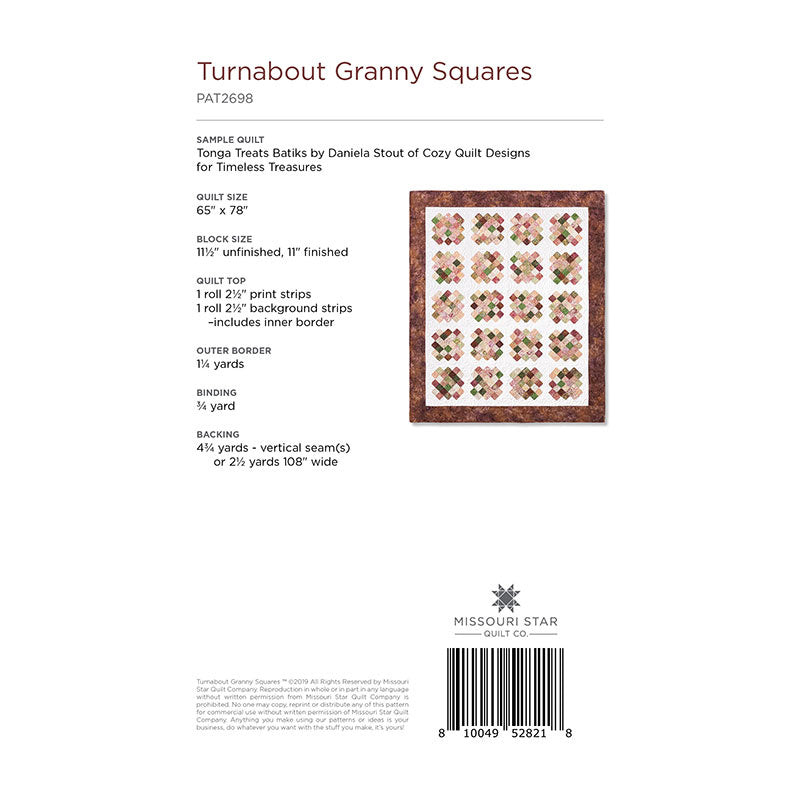 Turnabout Granny Squares Quilt Pattern by Missouri Star Alternative View #1