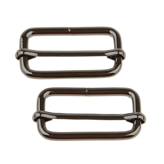 Emmaline 1-1/2" Wire Formed Strap Sliders - Set of Two Gunmetal
