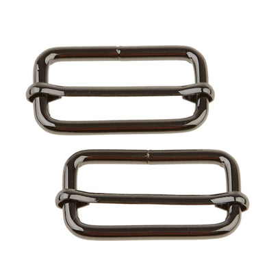 Emmaline 1-1/2" Wire Formed Strap Sliders - Set of Two Gunmetal
