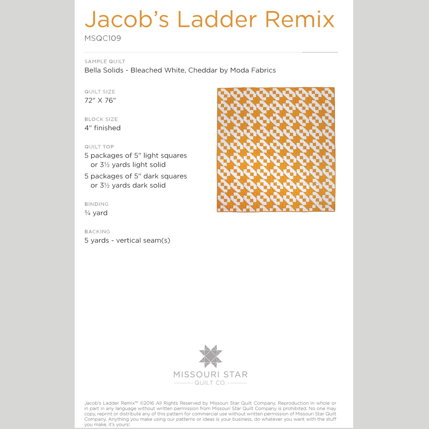 Digital Download - Jacob's Ladder Remix Quilt Pattern by Missouri Star Alternative View #1