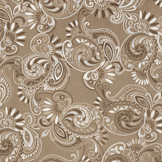 Cuddle® Prints - Paisley Taupe Minky Yardage