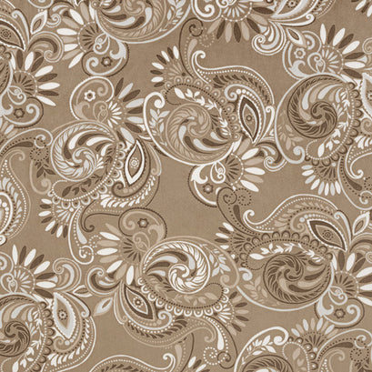 Cuddle® Prints - Paisley Taupe Minky Yardage