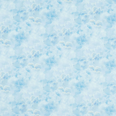 Moonlight Kisses - Clouds Light Blue Yardage