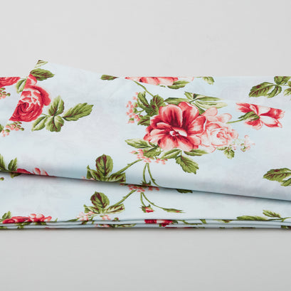My Secret Garden Favorites - Rose & Vine Light Blue 2 Yard Cut