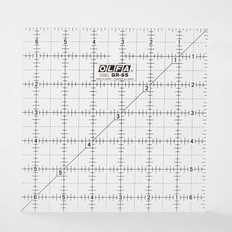 Olfa 6.5" x 6.5" Non-Slip Frosted Advantage Ruler