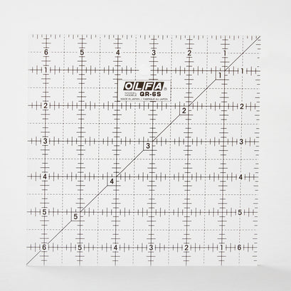 Olfa 6.5" x 6.5" Non-Slip Frosted Advantage Ruler