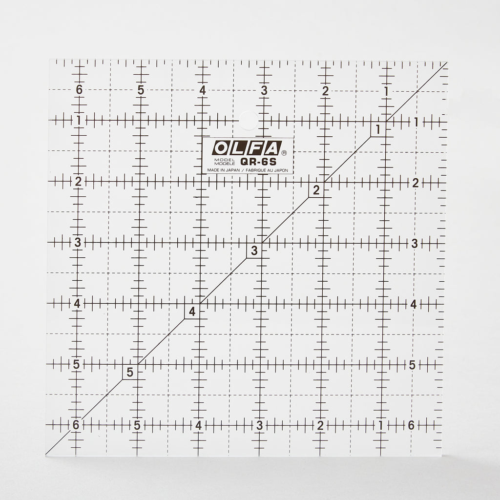 Olfa 6.5" x 6.5" Non-Slip Frosted Advantage Ruler Primary Image