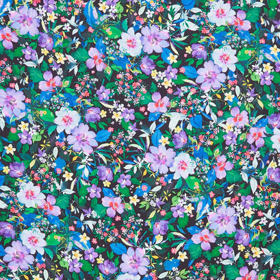 Joyful Meadows - Florals Black Yardage