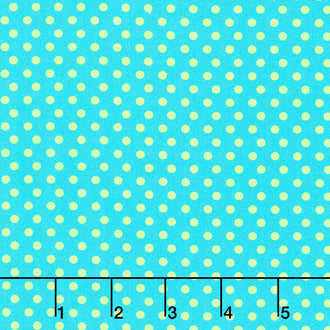 Alphabits - Alpha Dots Aqua Yardage