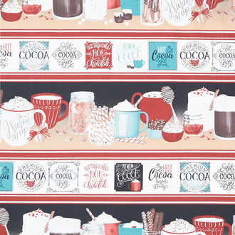 Cocoa Sweet - Mugs Repeating Stripe Multi Yardage