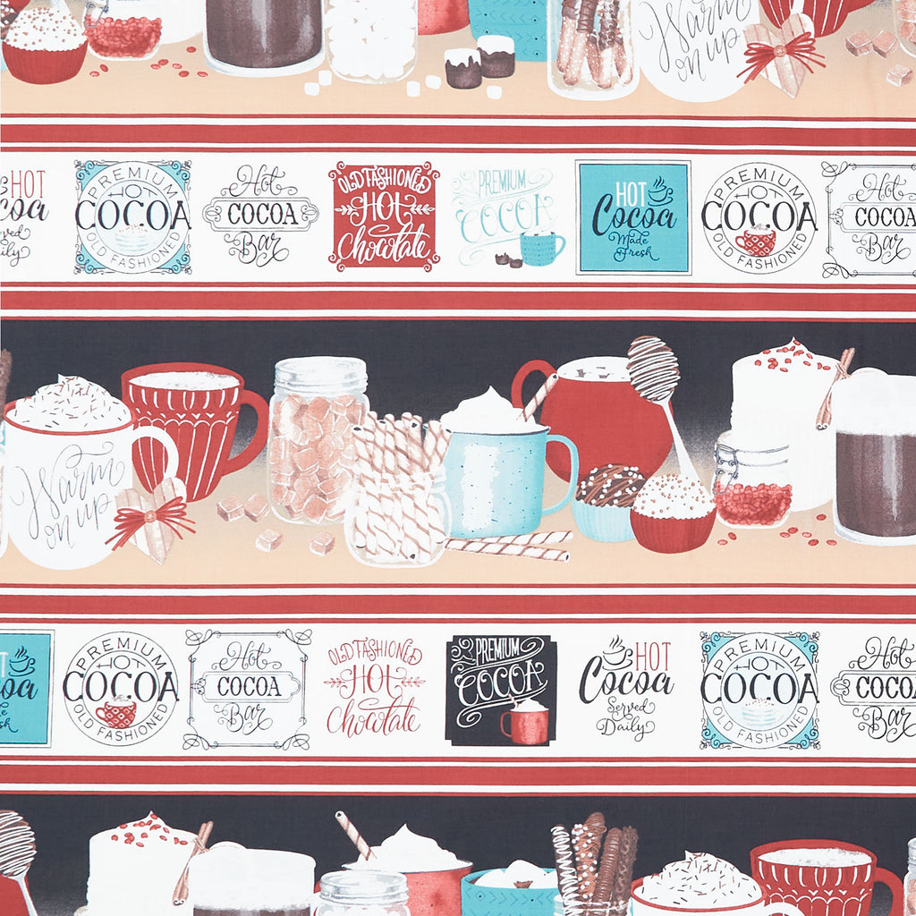 Cocoa Sweet - Mugs Repeating Stripe Multi Yardage Primary Image